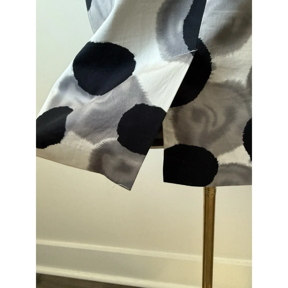 Ann Taylor Women's 4 Polka Dot Bold Mod Sleeveless Sheath Dress Black White NWOT - Picture 10 of 13